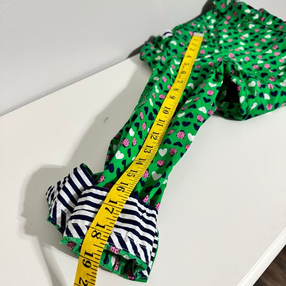 Talbots Top Size P Button Down Green Ladybug Hearts Contrast Cuff Novelty - Picture 15 of 15